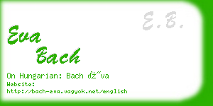 eva bach business card